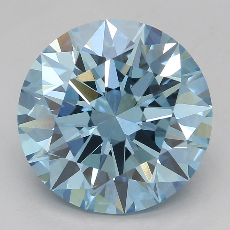 Lab-Grown Diamond 2.59ct, Round, Blue, VVS2
