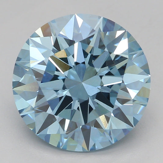 Lab-Grown Diamond 2.59ct, Round, Blue, VVS2