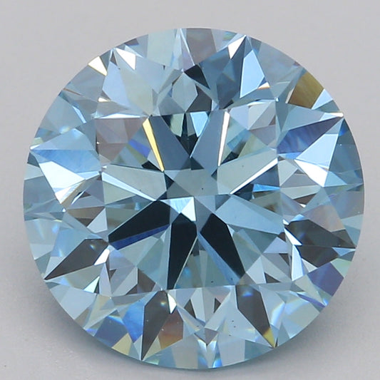 Lab-Grown Diamond 2.50ct, Round, Blue, VS1