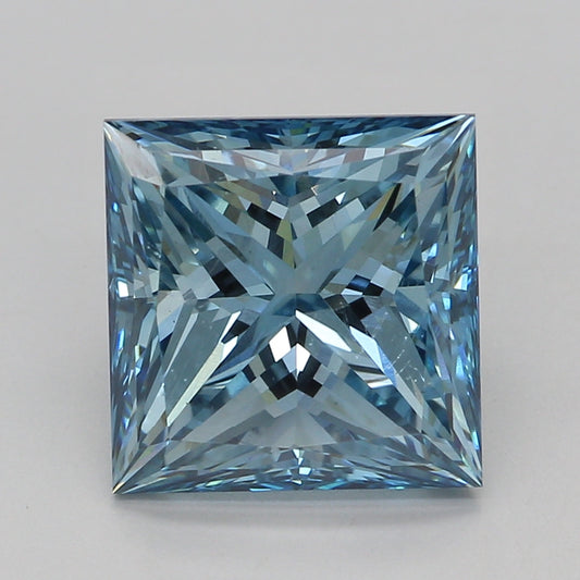 Lab-Grown Diamond 2.29ct, Princess, Blue, VVS2