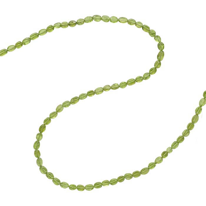 Peridot 6 x 4mm Oval Bead Strand
