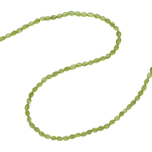 Peridot 6 x 4mm Oval Bead Strand