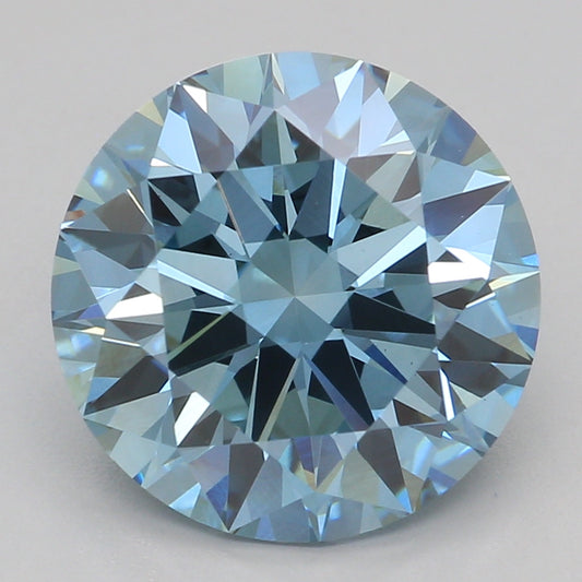 Lab-Grown Diamond 2.56ct, Round, Blue, VS1