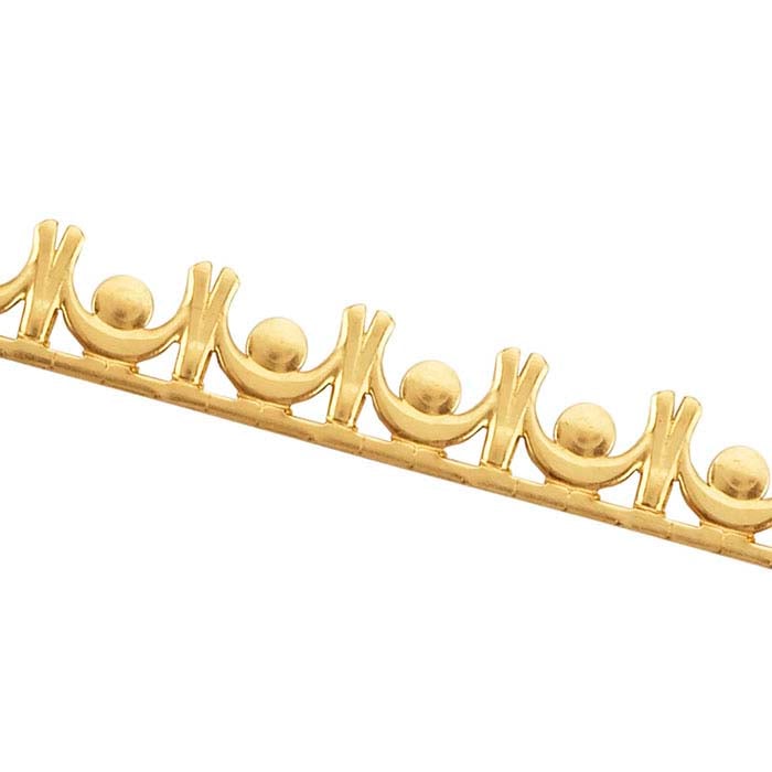 18K Yellow Gold "Swag" Gallery Wire, Hard (as rolled