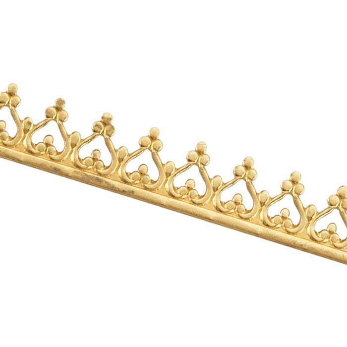 14K Yellow Gold "Inverted Heart" Gallery Wire, Hard (as rolled)