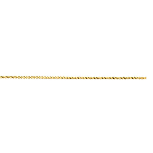 14K Yellow Gold Half-Bead Wire, Dead-Soft