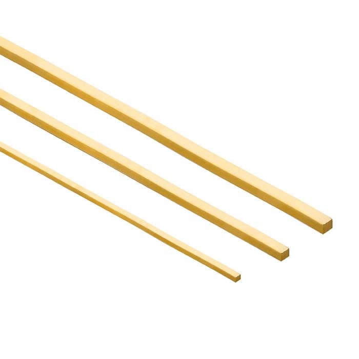 10K Yellow Gold Square Sizing Stock, 1/2-Hard