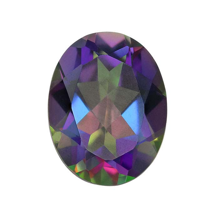 Azotic Green Mystic™ Topaz Oval Faceted Gemstone