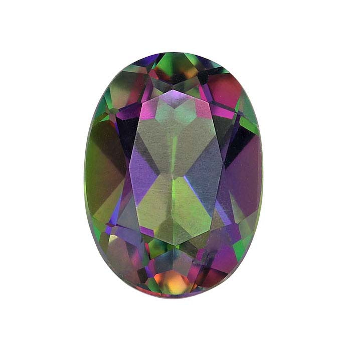 Azotic Green Mystic™ Topaz Oval Faceted Gemstone