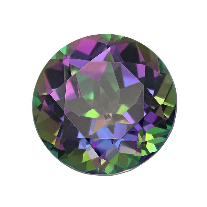 Azotic Green Mystic™ Topaz Round Faceted Gemstone