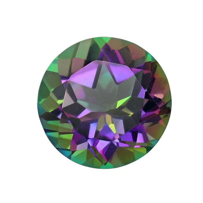 Azotic Green Mystic™ Topaz Round Faceted Gemstone