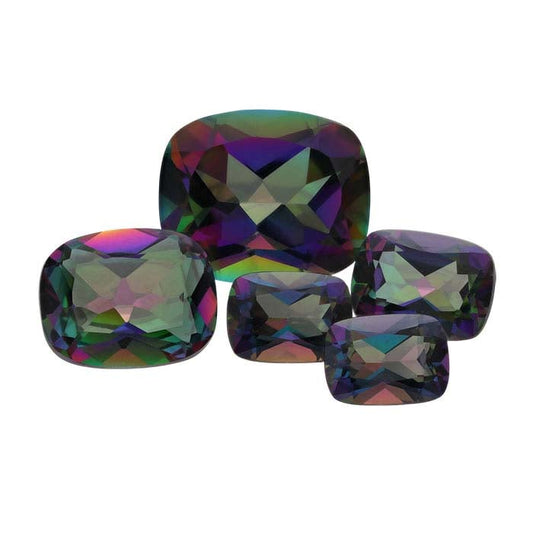 Azotic Green Mystic™ Topaz Cushion Faceted Gemstone