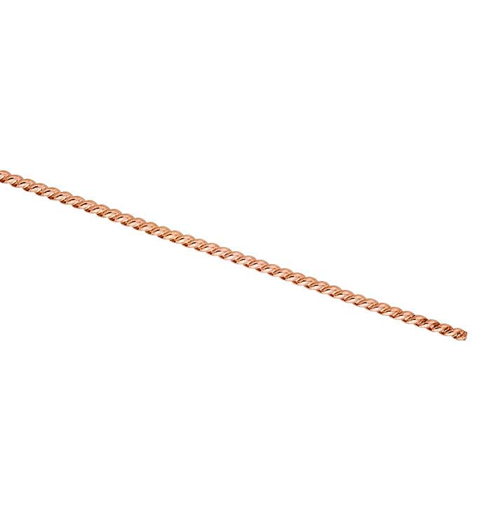 14K Rose Gold Round Twist-Pattern Wire, Dead-Soft