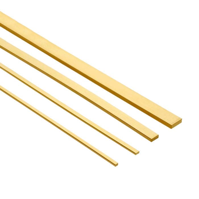 18K Yellow Gold 2.5 x 1.5mm Rectangle Sizing Stock, 1/2-Hard