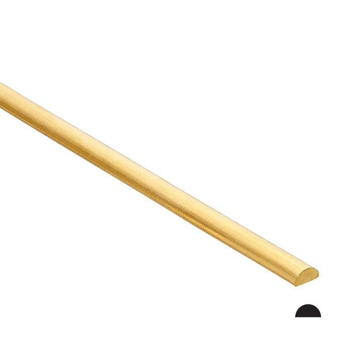 18K Yellow Gold 3 x 1.5mm Half-Round Sizing Stock, 1/2-Hard