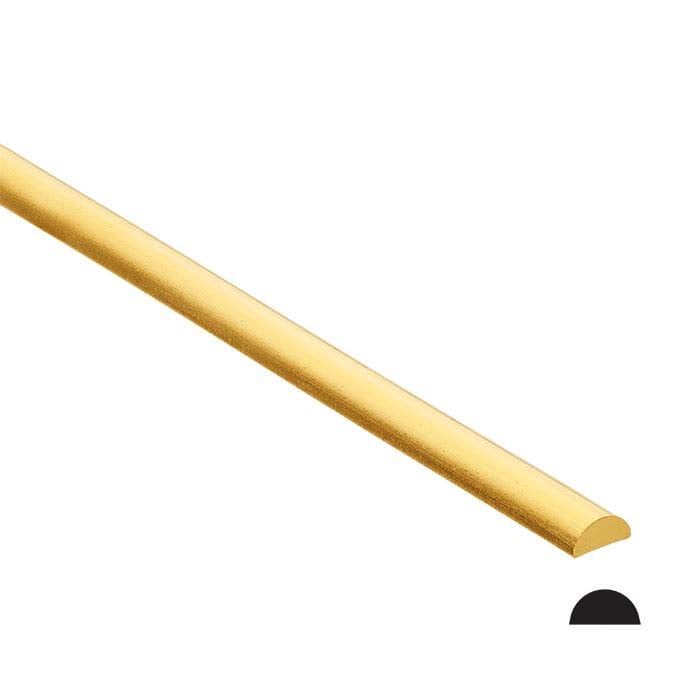 18K Yellow Gold 4 x 2mm Half-Round Sizing Stock, 1/2-Hard