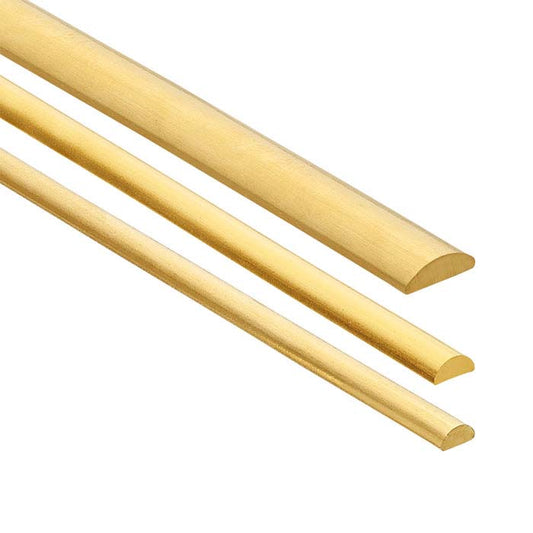 18K Yellow Gold 6 x 2mm Half-Round Sizing Stock, 1/2-Hard