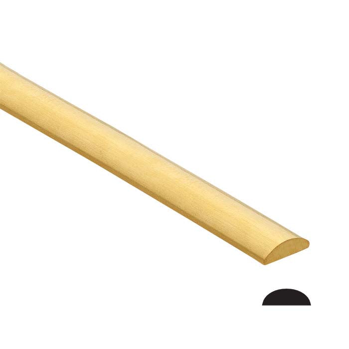 18K Yellow Gold 5 x 2mm Half-Round Sizing Stock, 1/2-Hard