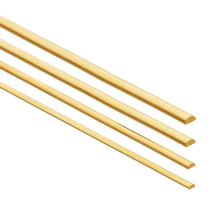 18K Yellow Gold Half-Round Wire, 2.05mm, Dead-Soft