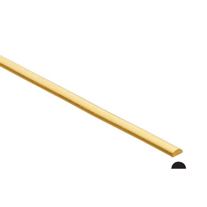 18K Yellow Gold Half-Round Wire, 2.05mm, Dead-Soft