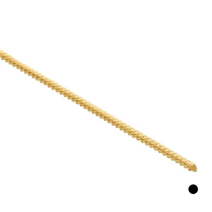 18K Yellow Gold Twist-Pattern Wire, 1.29mm, Dead-Soft