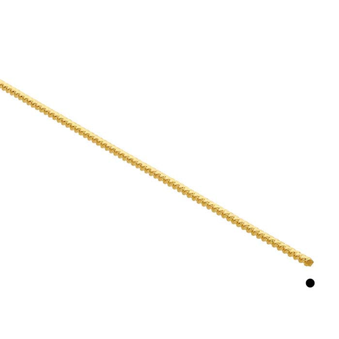 18K Yellow Gold Twist-Pattern Wire, 0.81mm, Dead-Soft