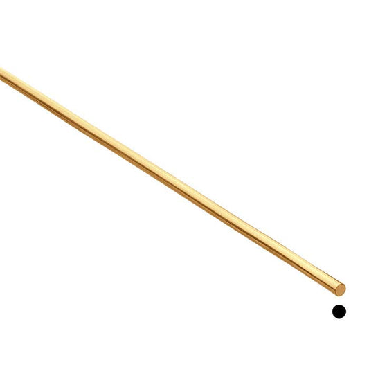22K Yellow Gold Round Wire, 0.64mm, Soft