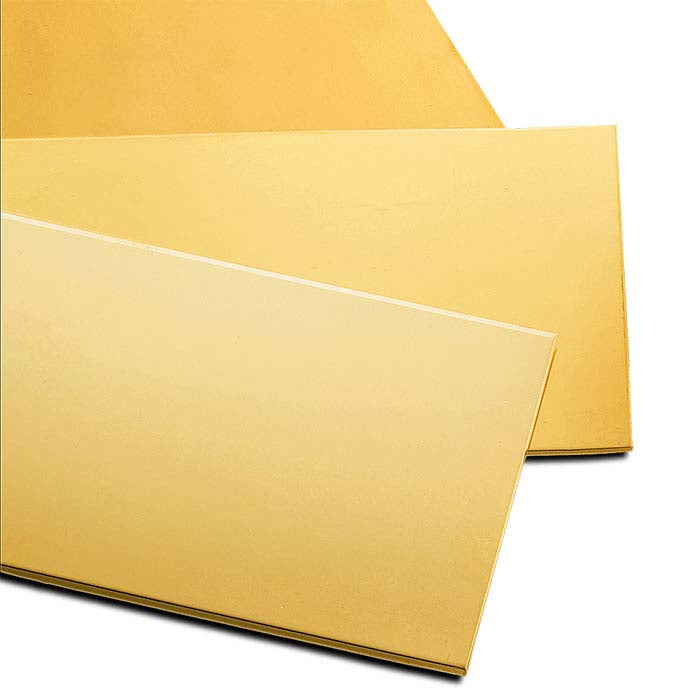 24K Yellow Gold Sheet, 0.32mm, Hard