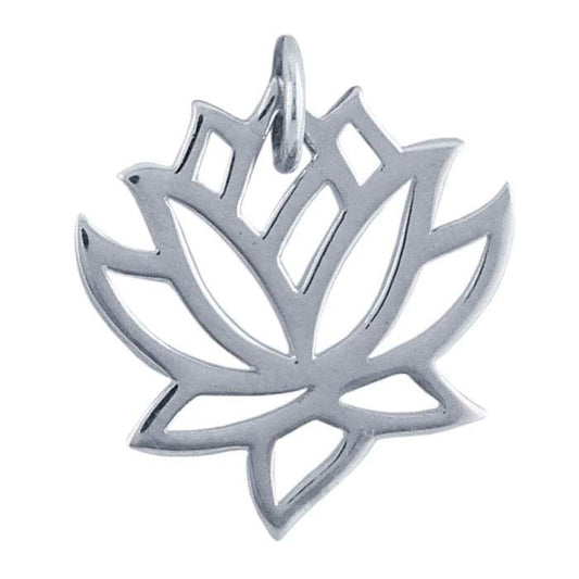 Sterling Silver Lotus Blossom Charm