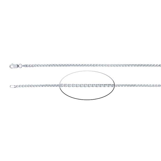 Sterling Silver Rounded Box Chain