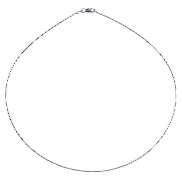 Sterling Silver Omega Round Neck Chain