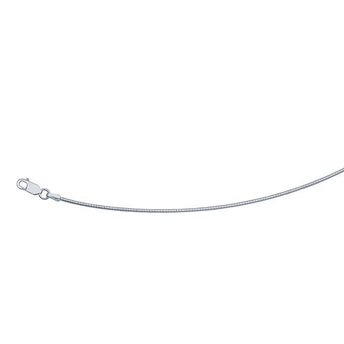 Sterling Silver Omega Round Neck Chain