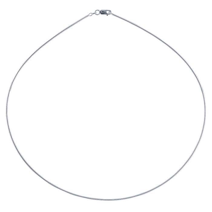 Sterling Silver Omega Round Neck Chain