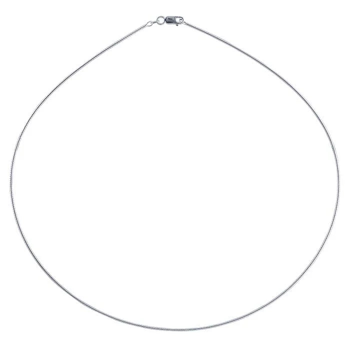 Sterling Silver Omega Round Neck Chain