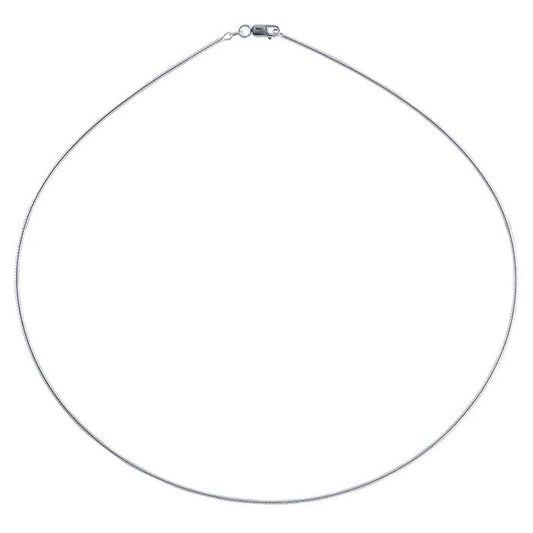 Sterling Silver Omega Round Neck Chain