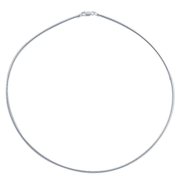 Sterling Silver Omega Round Neck Chain