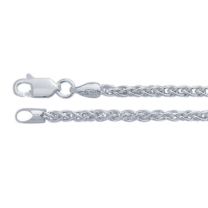 Sterling Silver Round Wheat Chain
