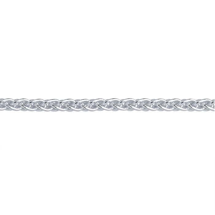 Catena di grano tonda in argento sterling 2,5 mm