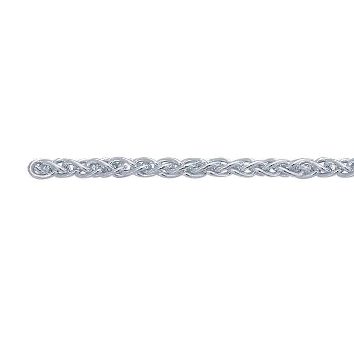 Catena di grano tonda in argento sterling 2,5 mm, al piede