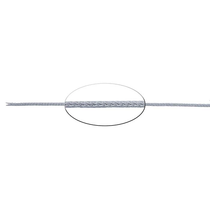 Sterling Silver 1mm Round Foxtail Chain, By the Foot