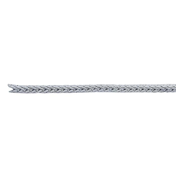 Sterling Silver 1.2mm Round Foxtail Chain, By the Foot