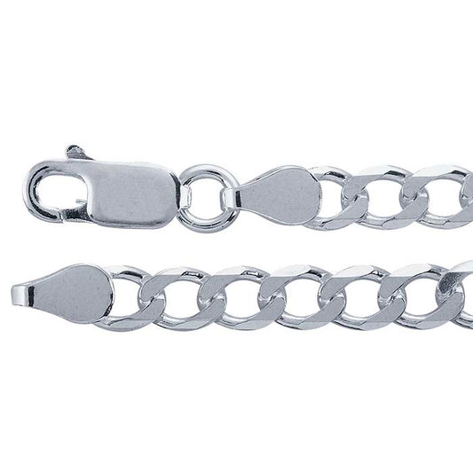 Sterling Silver 4.5mm Beveled Curb Chain