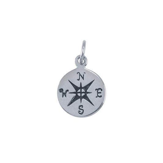 Sterling Silver Compass Rose Charm