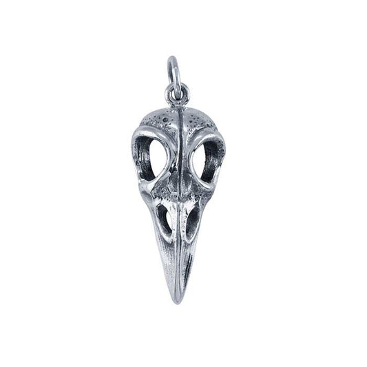 Sterling Silver Bird Skull Pendant