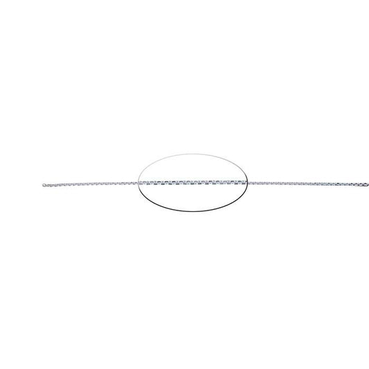 Sterling Silver 1,3 mm fasad oval kabelkedja, per fot