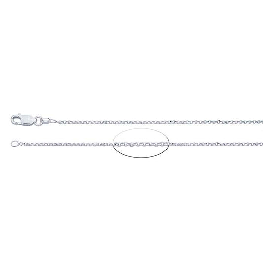 Sterling Silver 1,5 mm Diamantskuren Rund Rolo-kedja