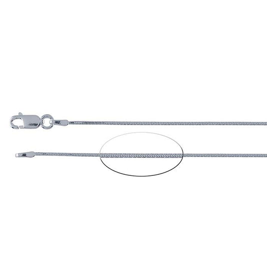 Sterling Silver Eight-Sided Diamond-Cut Seamed Snake Chain