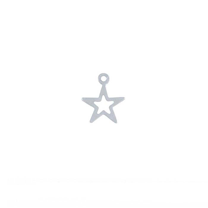 Sterling Silver Open Star Component