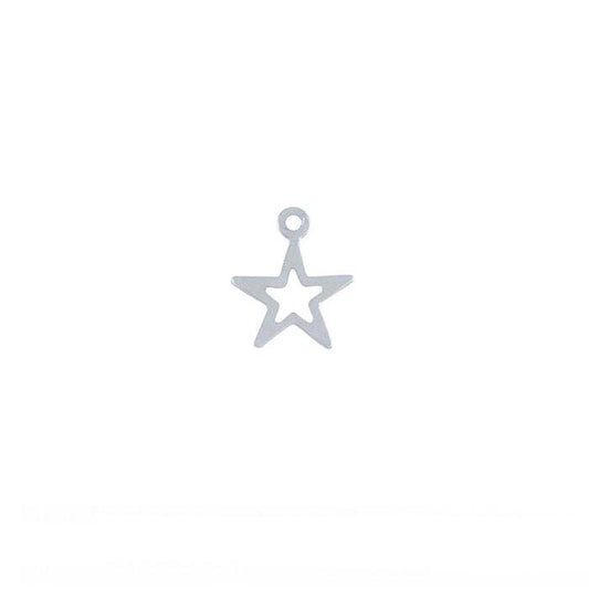 Sterling Silver Open Star Component