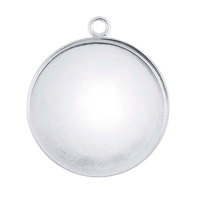 Sterling Silver Round Resin Component Mounting